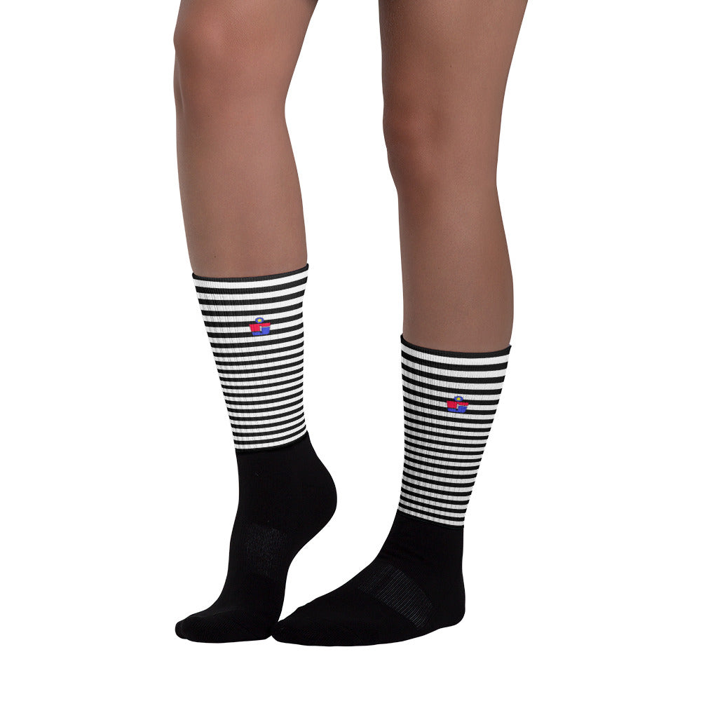 RJ Black Striped Socks